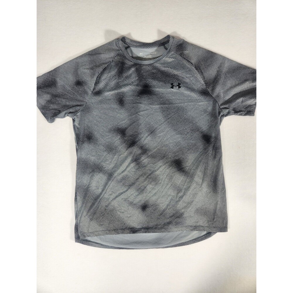 Under Armour Mens  Gray And Black Tech  Compression Shirt Tech Size L